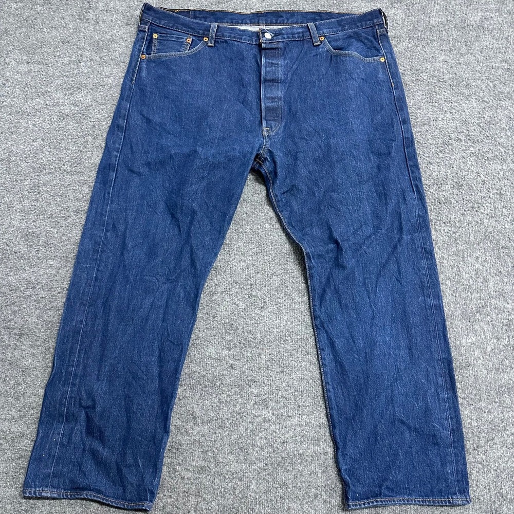 Levi's Jeans Mens Size 44x30 Blue 501 Original Fit Straight Leg Button Fly Denim